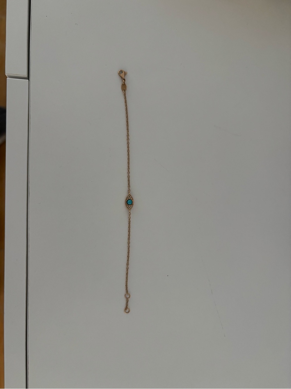 Nissim & Co Gold Chain Bracelet with Turquoise Eye